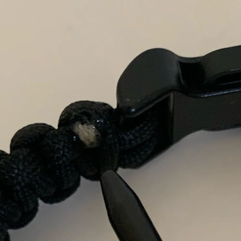 Black Paracord Sports Bracelet Braided Cord Boys Survival Rope Bracelet Stylish